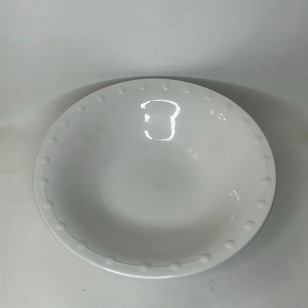 Oneida White Serving Bowl 9 Inches Round Katherine Gourmet Collection Stoneware